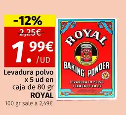 Maskom Supermercados ROYAL Levadura polvo oferta