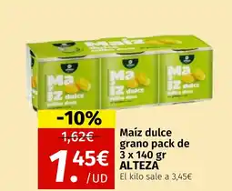 Maskom Supermercados ALTEZA Maíz dulce grano pack oferta