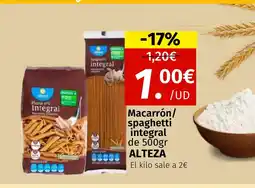 Maskom Supermercados ALTEZA Macarrón/ spaghetti integral oferta