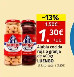 Maskom Supermercados LUENGO Alubia cocida roja o granja oferta