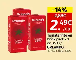 Maskom Supermercados ORLANDO Tomate frito en brick pack x 3 oferta