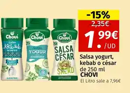 Maskom Supermercados CHOVI Salsa yogurt kebab o césar oferta