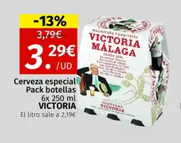 Maskom Supermercados VICTORIA Cerveza especial Pack botellas oferta