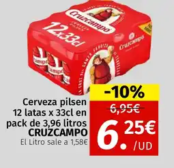 Maskom Supermercados CRUZCAMPO Cerveza pilsen oferta