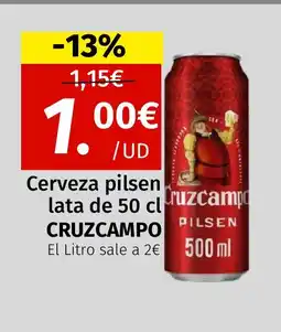 Maskom Supermercados CRUZCAMPO Cerveza pilsen lata oferta