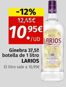 Maskom Supermercados LARIOS Ginebra 37,5ª botella oferta