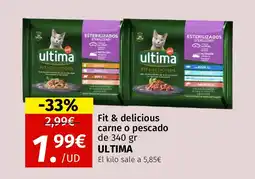 Maskom Supermercados ULTIMA Fit & delicious carne o pescado oferta