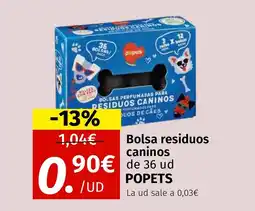 Maskom Supermercados POPETS Bolsa residuos caninos oferta