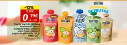 Maskom Supermercados PASITOS Pouche puré de manzana +melocotón +pera/ manzana+fresa+plátano/ yogur fresa+plátano/ yogur con galleta oferta
