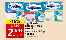 Maskom Supermercados NESTLÉ Yogolino de plátano, fresa o natural oferta