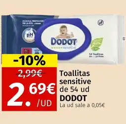 Maskom Supermercados DODOT Toallitas sensitive oferta
