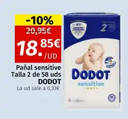 Maskom Supermercados DODOT Pañal sensitive Talla 2 de 58 uds oferta