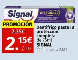 Maskom Supermercados SIGNAL Dentifrico pasta 18 protección completa oferta