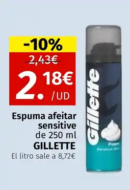 Maskom Supermercados GILLETTE Espuma afeitar sensitive oferta