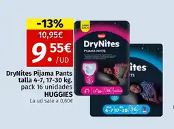 Maskom Supermercados HUGGIES DryNites Pijama Pants talla oferta