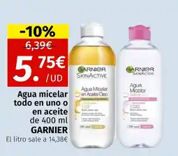 Maskom Supermercados GARNIER Agua micelar todo en uno o en aceite oferta