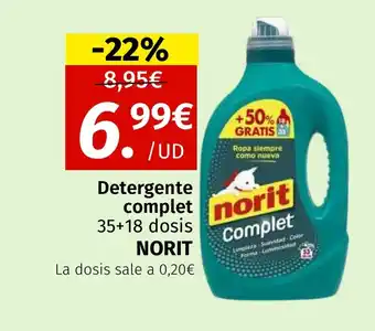 Maskom Supermercados NORIT Detergente complet oferta