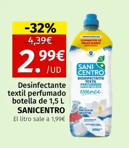 Maskom Supermercados SANICENTRO Desinfectante textil perfumado oferta