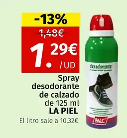 Maskom Supermercados LA PIEL Spray desodorante de calzado oferta