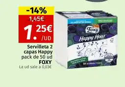 Maskom Supermercados FOXY Servilleta 2 capas Happy oferta