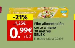 Maskom Supermercados SELEX Film alimentación corte a mano oferta