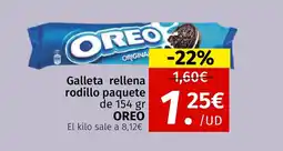 Maskom Supermercados OREO Galleta rellena rodillo paquete oferta
