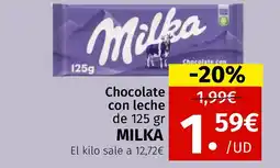 Maskom Supermercados MILKA Chocolate con leche oferta