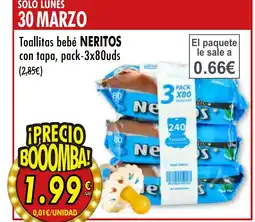 SPAR NERITOS Toallitas bebé con tapa oferta