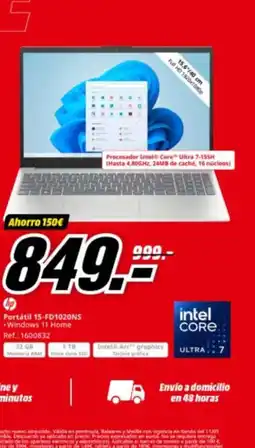 MediaMarkt HP Portátil 15-FD1020NS oferta