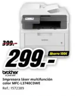 MediaMarkt BROTHER Impresora láser multifunción color MFC-L3740CDWE oferta
