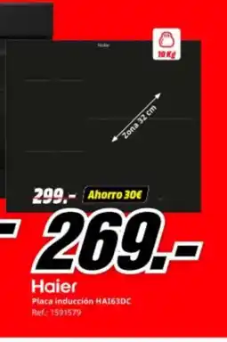 MediaMarkt HAIER Placa inducción HA163DC oferta