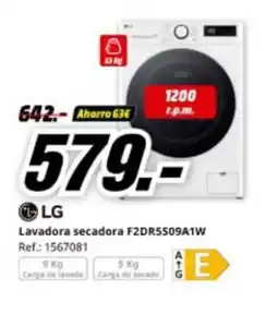 MediaMarkt LG Lavadora secadora F2DR5509A1W oferta