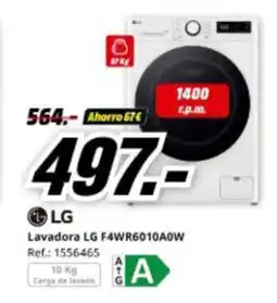 MediaMarkt LG Lavadora LG F4WR6010A0W oferta