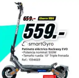 MediaMarkt SMART GYRO Patinete eléctrico Rockway EVO oferta