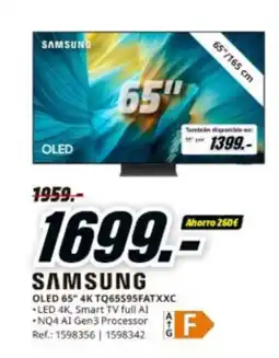 MediaMarkt SAMSUNG OLED 65" 4K TQ65595FATXXC oferta