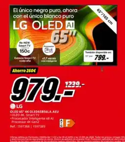 MediaMarkt LG OLED 65" 4K OLED65856LA.AEU oferta