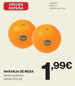 Hipercor Naranja de mesa oferta