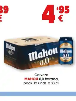 TOP Cash & Carry MAHOU 0,0 Cerveza tostada oferta