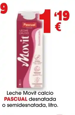 TOP Cash & Carry PASCUAL Leche Movit calcio desnatada o semidesnatada oferta