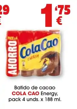 TOP Cash & Carry COLA CAO Batido de cacao Energy oferta