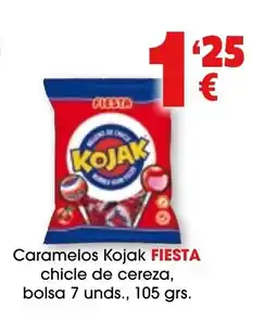 TOP Cash & Carry FIESTA Caramelos Kojak chicle de cereza, bolsa 7 unds oferta