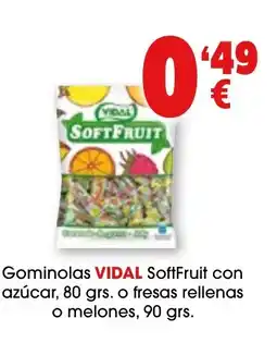 TOP Cash & Carry VIDAL Gominolas SoftFruit con azúcar o fresas rellenas o melones oferta
