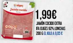 Claudio IFA ELIGES Jamón cocido extra 92% lonchas oferta