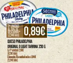 Claudio PHILADELPHIA Queso original o light tarrina oferta