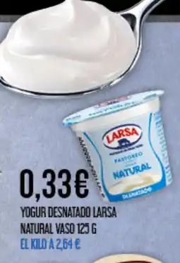 Claudio LARSA Yogur desnatado natural vaso oferta