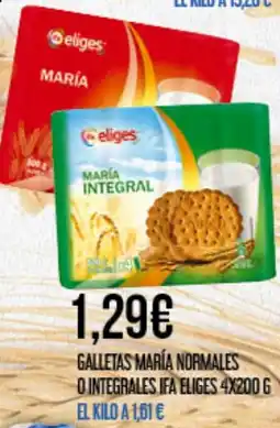 Claudio IFA ELIGES Galletas maría normales o integrales oferta
