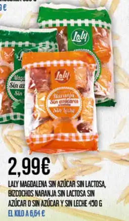 Claudio LALY magdalena sin azúcar sin lactosa, bizcochos naranja sin lactosa sin azúcar o sin azúcar y sin leche oferta