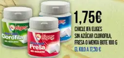Claudio IFA ELIGES Chicle sin azúcar clorofila, fresa o menta oferta