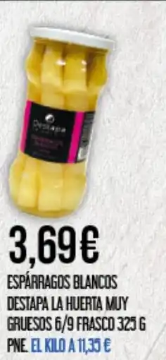Claudio Espárragos blancos destapa la huerta muy gruesos 6/9 frasco oferta