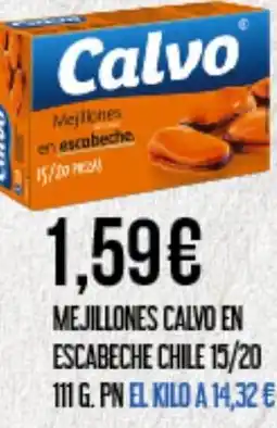Claudio CALVO Mejillones en escabeche chile 15/20 oferta